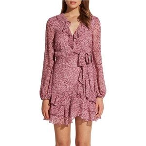 Bardot Floral Print Long Sleeve Mini Dress